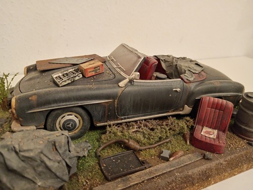 Mercedes 190sl diorama - mercedes,